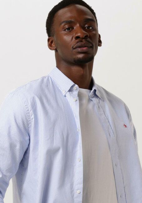 Blauwe SCOTCH & SODA Casual overhemd ESSENTIAL OXFORD STRIPE SHIRT - large