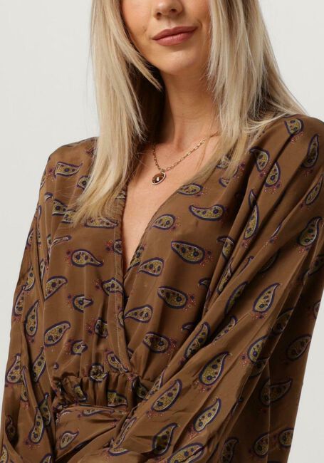Groene SISSEL EDELBO Mini jurk KATHLEEN SHORT WRAP DRESS - large