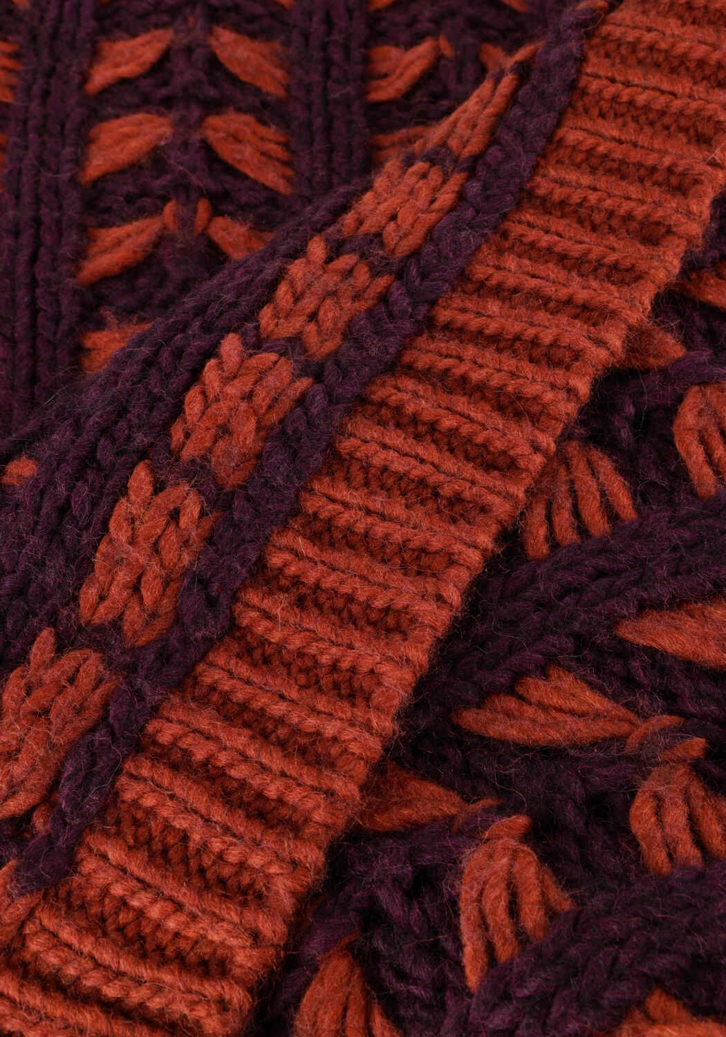 Paarse SUMMUM Vest CARDIGAN CHUNKY KNIT - large