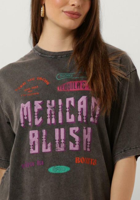 Grijze REFINED DEPARTMENT T-shirt MAGGY - large
