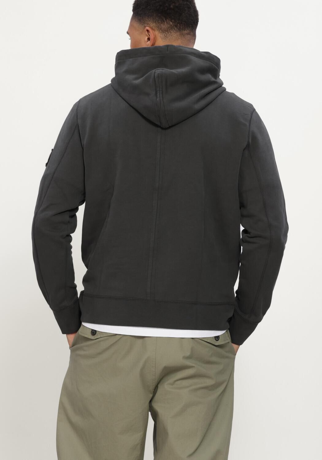 CALVIN KLEIN Heren Truien & Vesten Ls Eu 350terry Badge Hoodie Antraciet