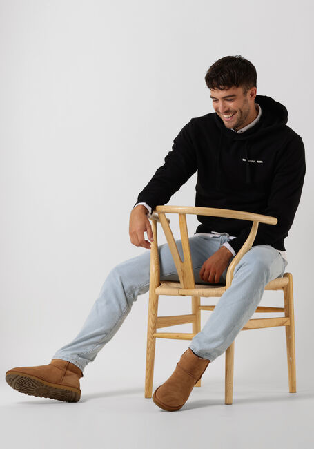 Zwarte COLOURFUL REBEL Sweater CR EST. 2013 BACK PRINT HOODIE - large