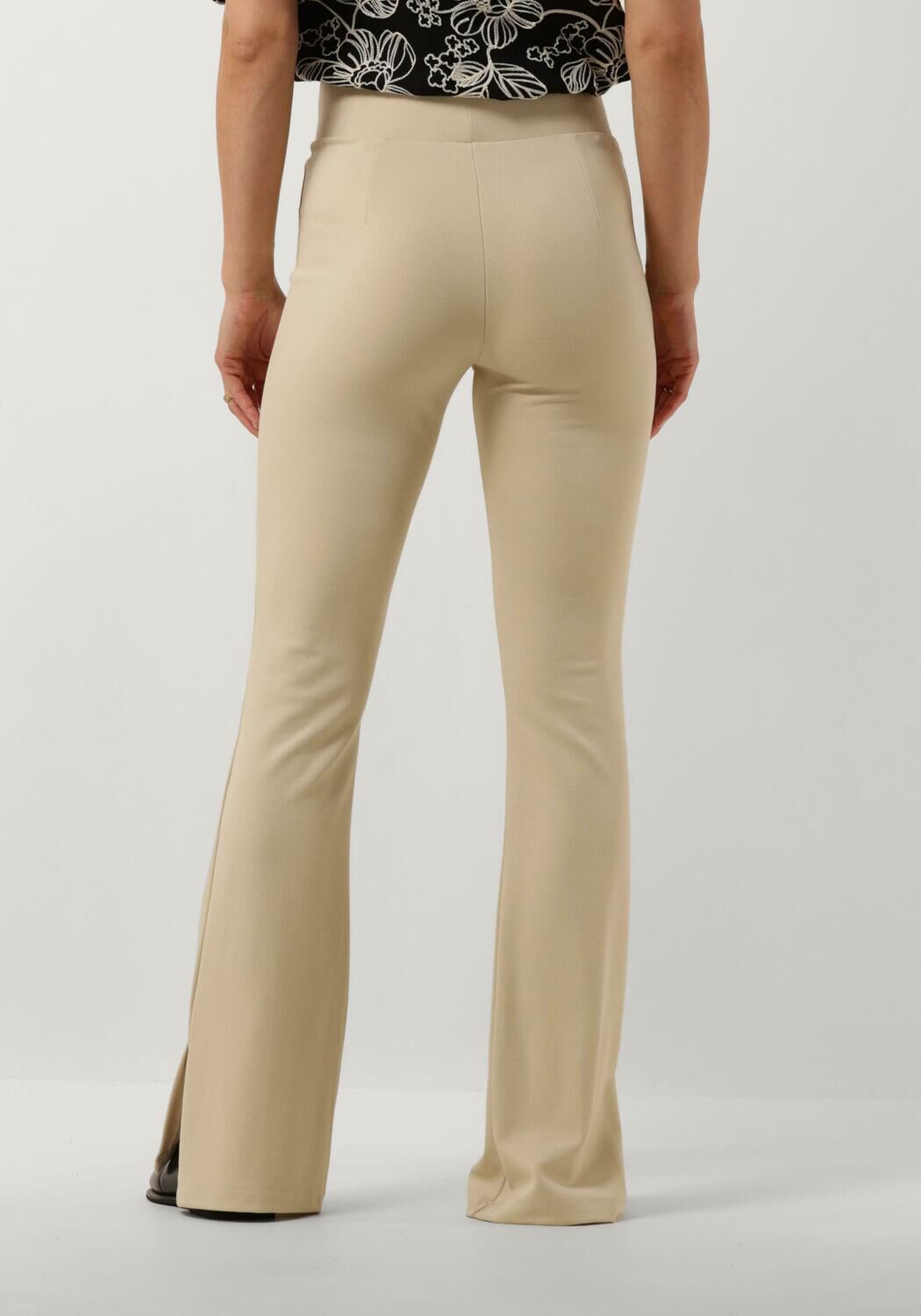 JANSEN AMSTERDAM Dames Broeken Hv407 Flaired Legging Beige