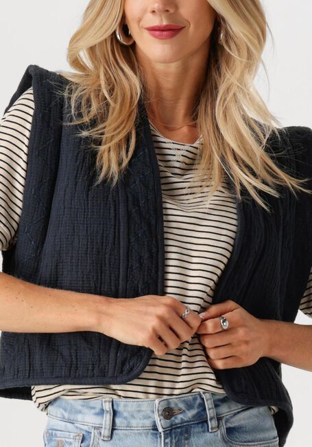 Blauwe BY-BAR Gilet ISLA EMBROIDERY JACKET - large