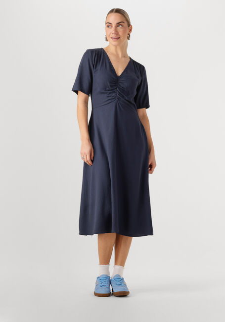 Donkerblauwe MODSTRÖM Midi jurk MIGUELMD SS DRESS - large