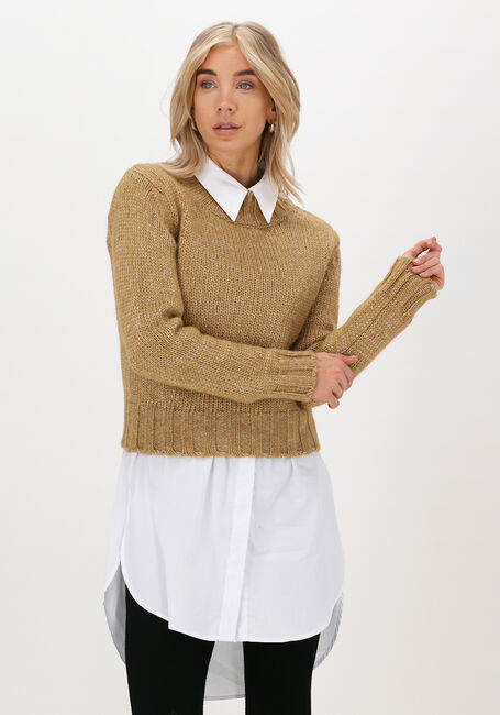 Beige VANILIA Trui SMALL BUTTON - large