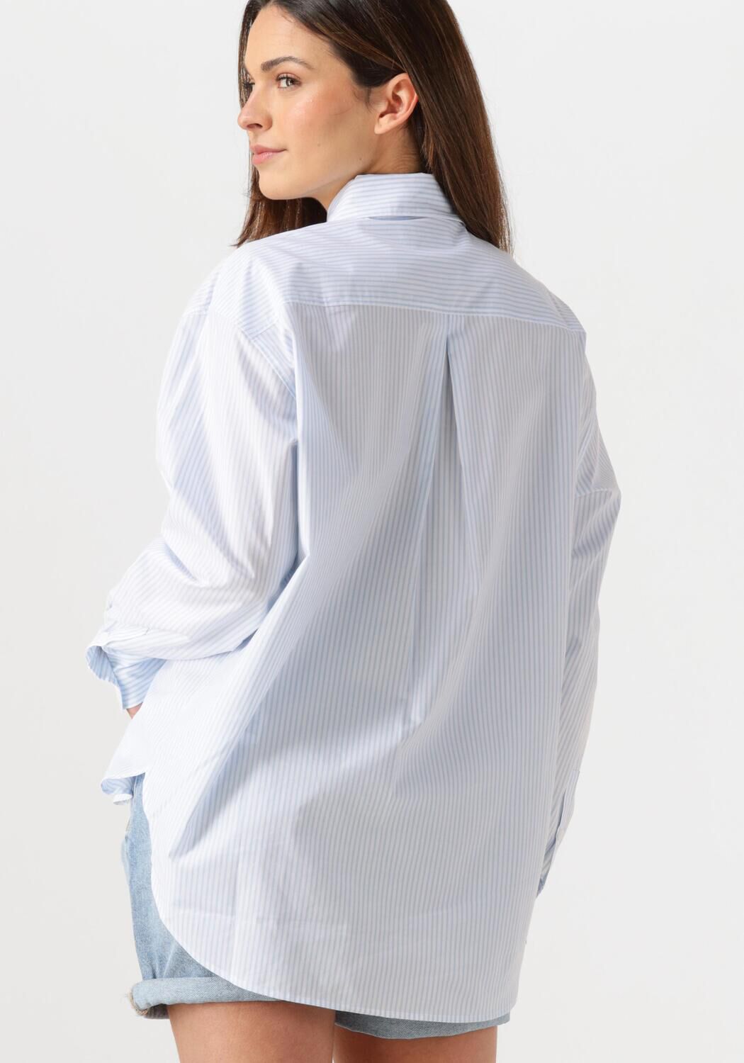 CALVIN KLEIN Dames Blouses Woven Label Relaxed Shirt Lichtblauw
