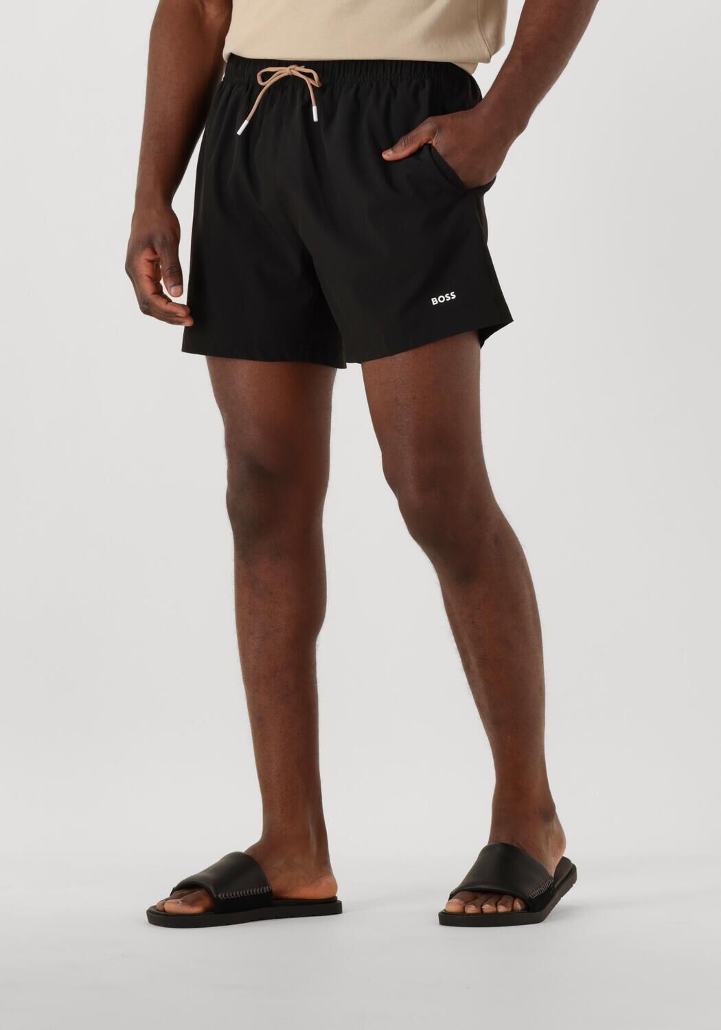 Boss Relaxed fit zwembroek met labelprint model 'Tio'
