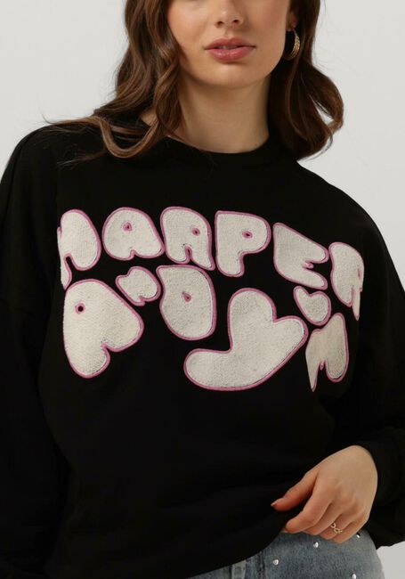 Zwarte HARPER & YVE Sweater LOGO-SW - large
