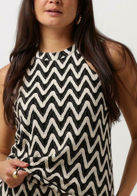 Zwarte SUMMUM Top SINGLET ZIG ZAG CROCHET - large