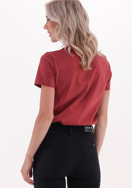 Bruine CALVIN KLEIN T-shirt BADGE SEAMING TEE - large