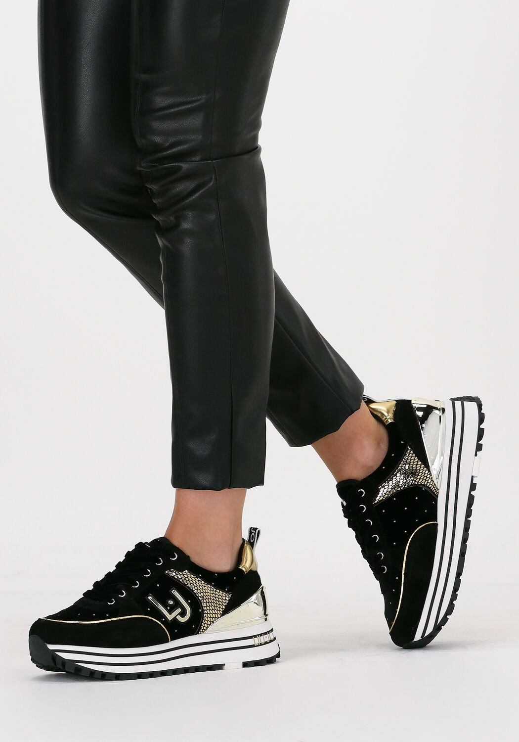 Zwarte sneakers dames liu store jo