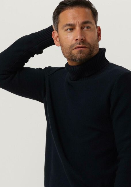 Donkerblauwe SELECTED HOMME Coltrui AXEL LS KNIT ROLL NECK - large