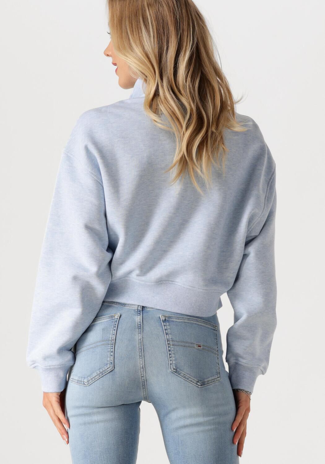 TOMMY JEANS Dames Truien & Vesten Tjw Bxy Crp Badge 1 4zip Lichtblauw