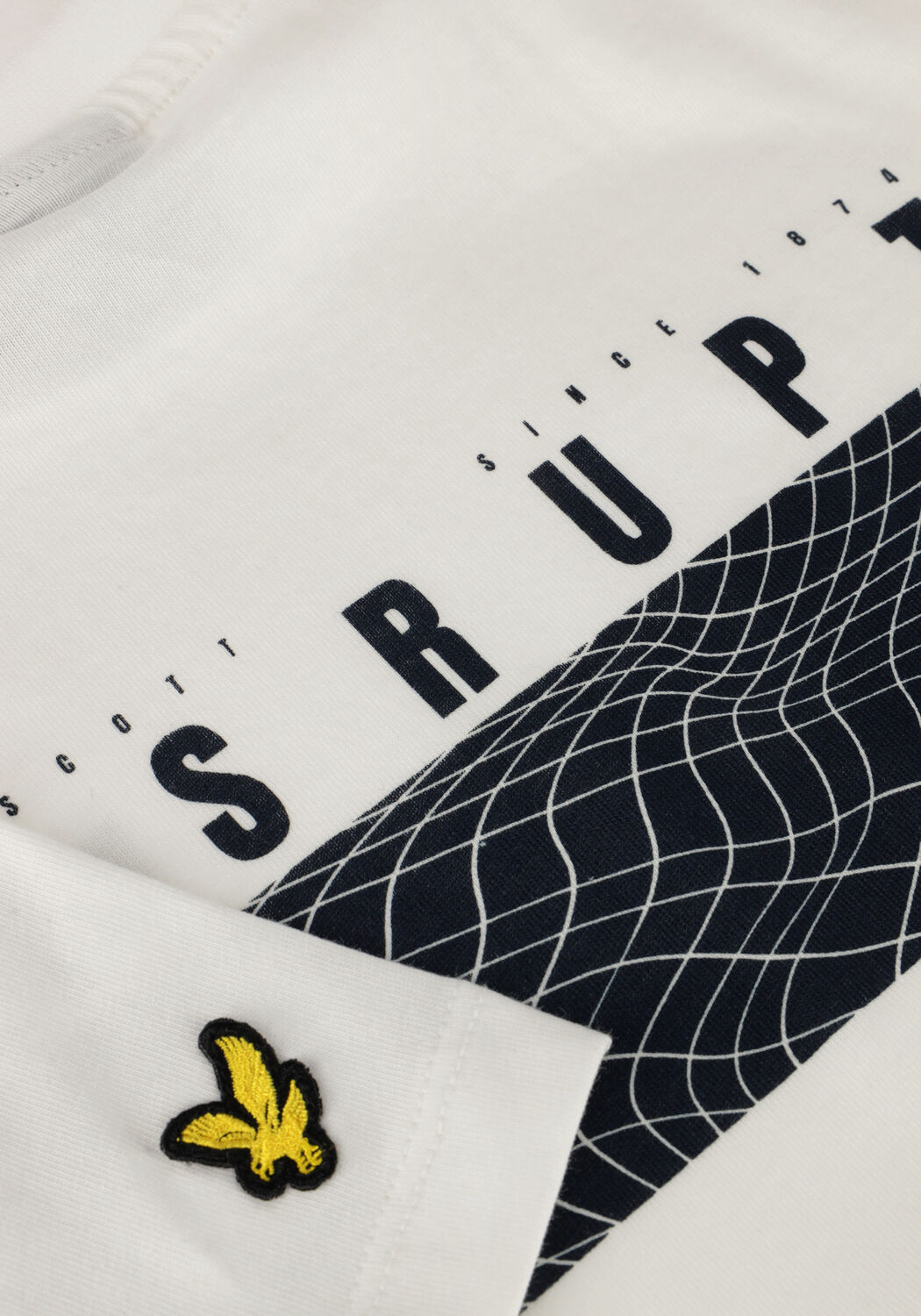 Witte LYLE & SCOTT T-shirt DISRUPT GRAPHIC PRINT T-SHIRT - large