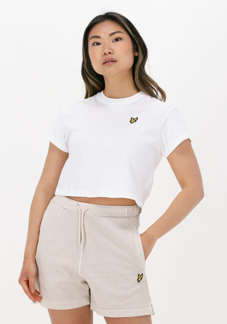 Witte LYLE & SCOTT T-shirt CROPPED T-SHIRT - large