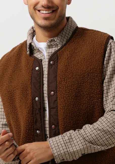 Bruine FORÉT Bodywarmer AURA SHERPA FLEECE VEST - large