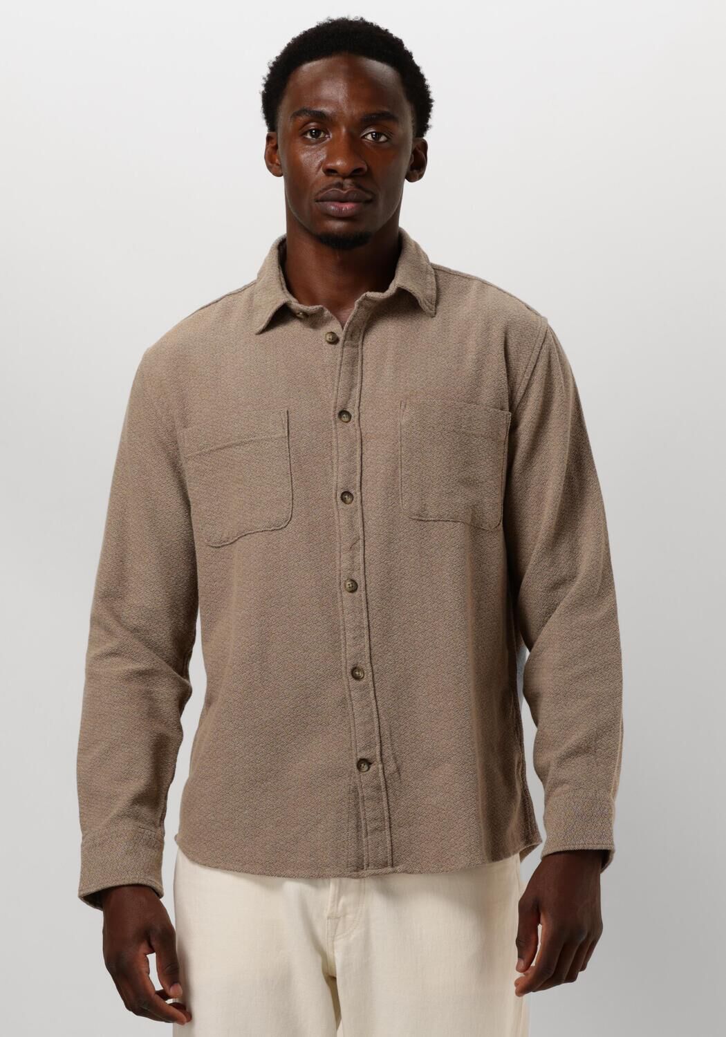 SELECTED HOMME Heren Overhemden Slhregowen-grindle Check Shirt Ls Zand