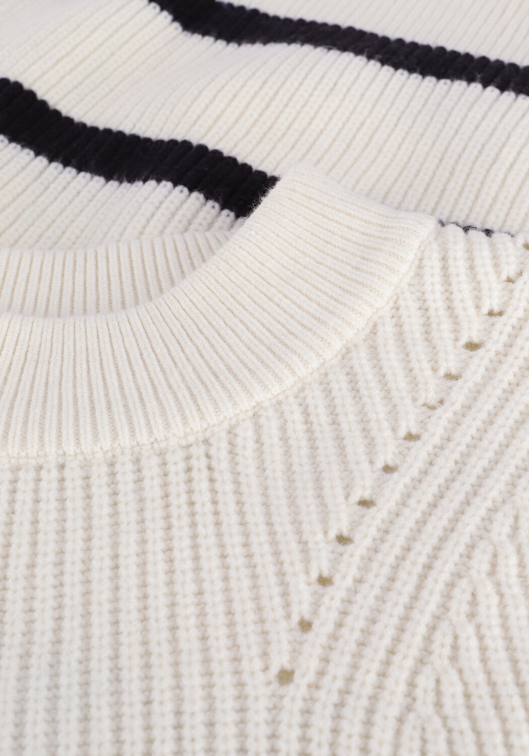 Gebroken wit NEO NOIR Trui FRANI STRIPE KNIT BLOUSE - large