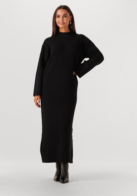 Zwarte Y.A.S. Maxi jurk YASELMA LS LONG KNIT DRESS - large