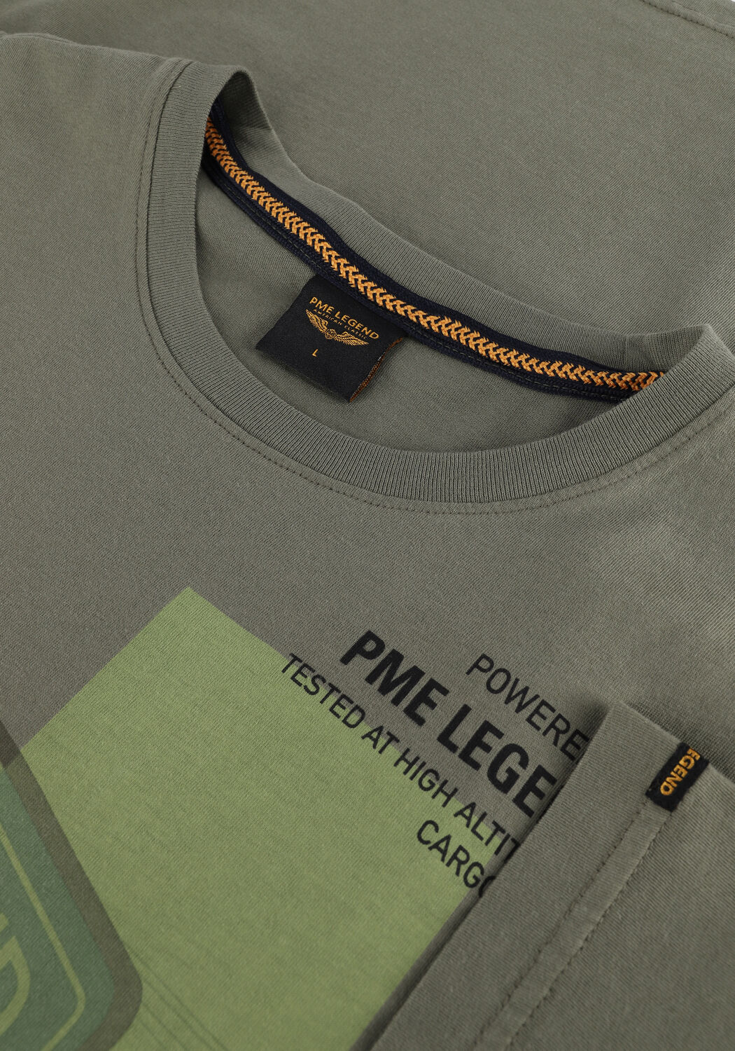 Groene PME LEGEND T-shirt SHORT SLEEVE R-NECK SINGLE JERSEY - large