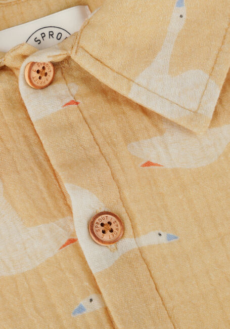 Cognac Sproet & Sprout Polo SHIRT GOOSE PRINT - large