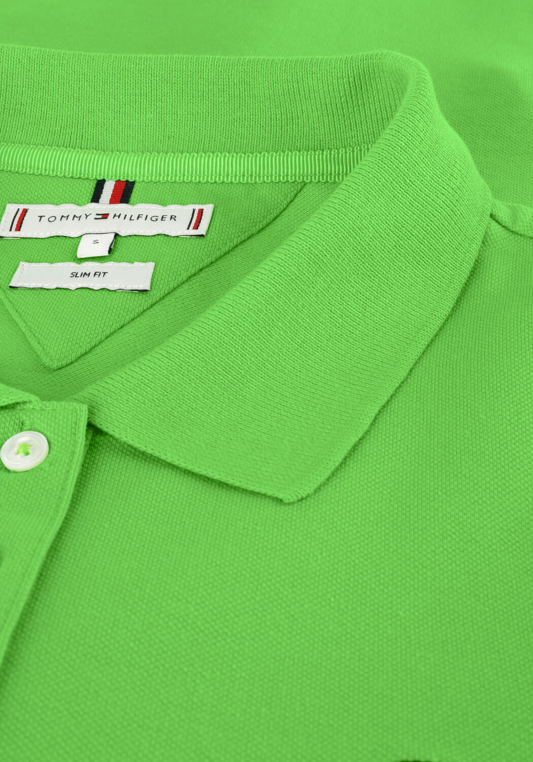 Groene TOMMY HILFIGER Polo 1985 SLIM PIQUE POLO SS - large