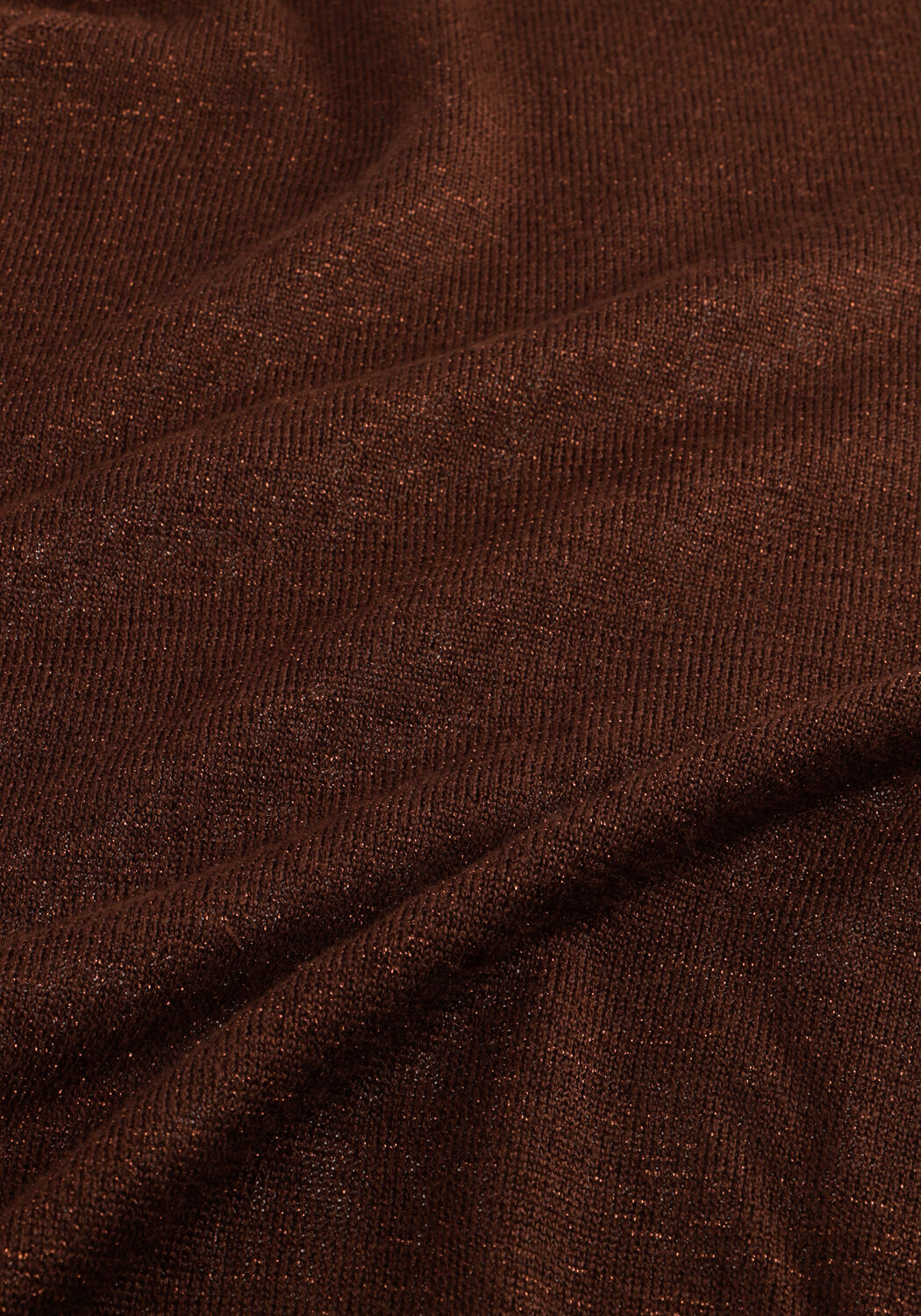 Bruine MINUS Top LIVA METALLIC LONG SLEEVE - large