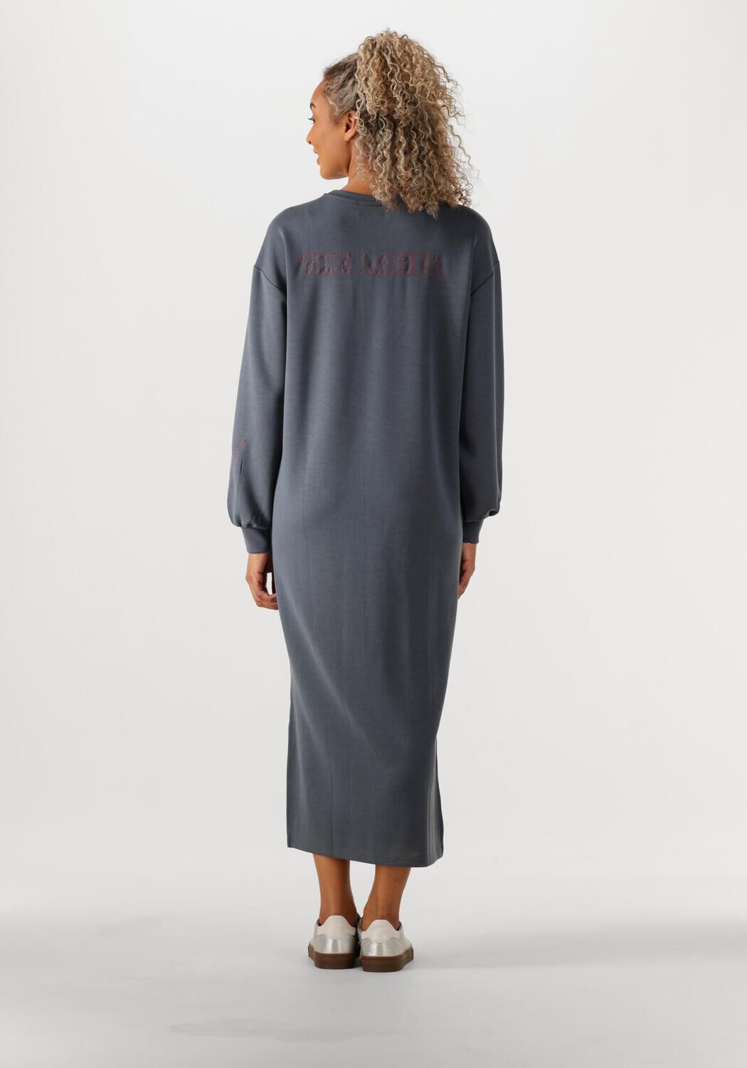 ALIX THE LABEL Dames Jurken Ladies Knitted Flowy Long Sweater Dress Zwart