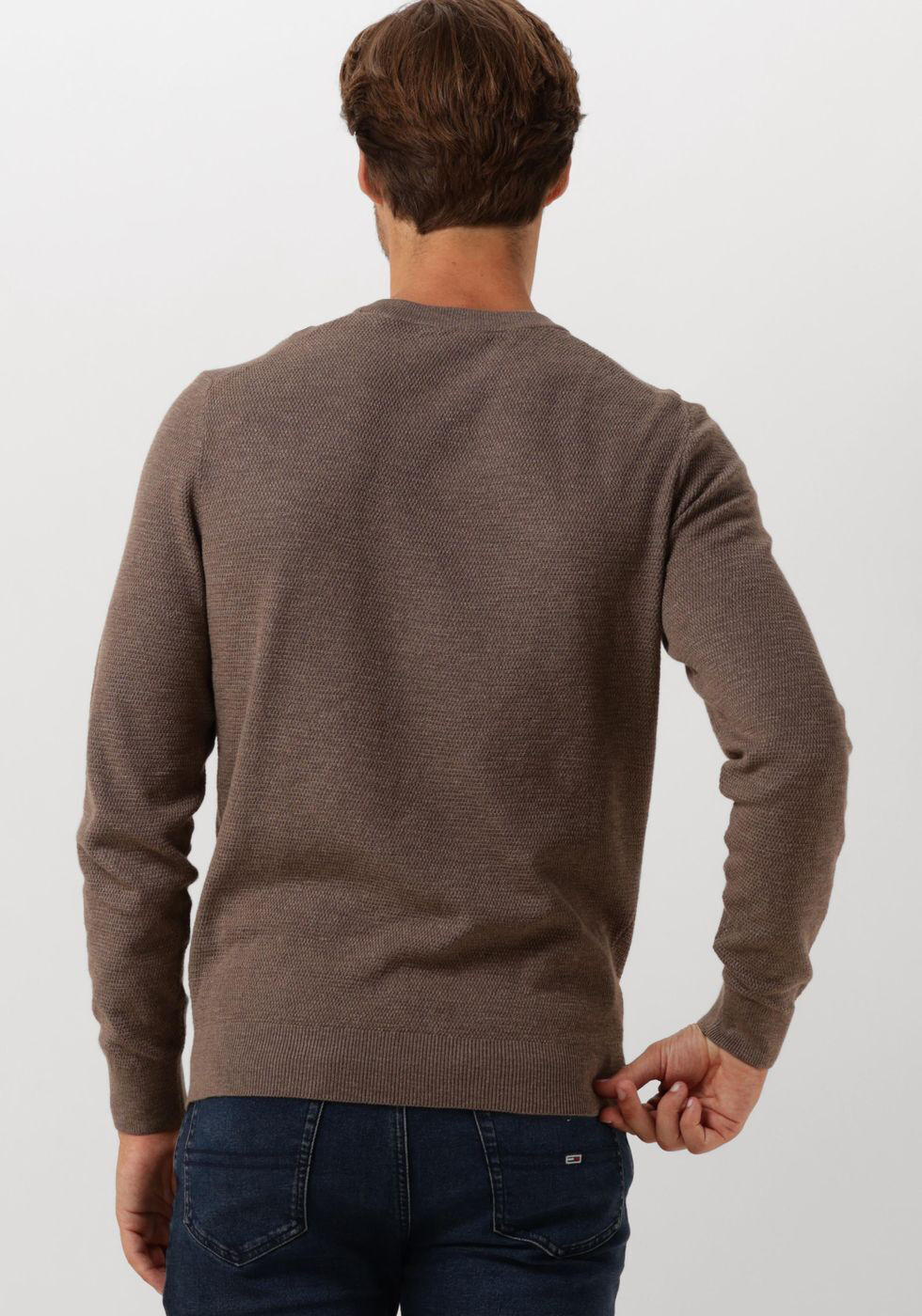PROFUOMO Heren Truien & Vesten Pullover Crew Neck Taupe