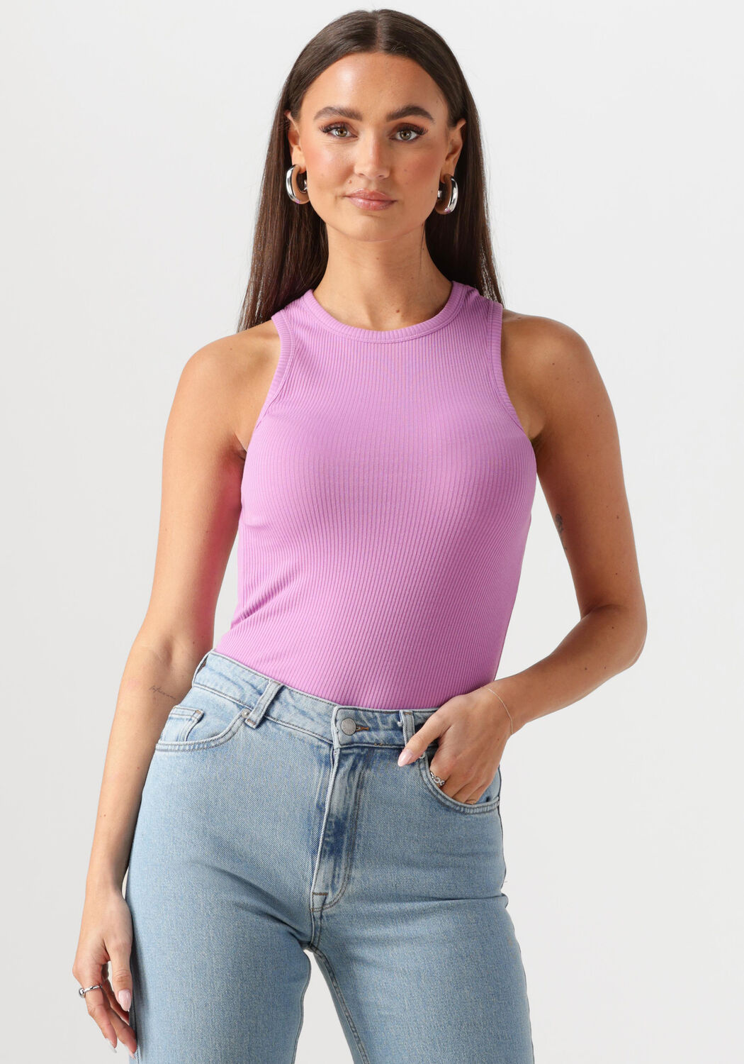 SELECTED FEMME Dames Tops & T-shirts Slfanna O-neck Tank Top Roze