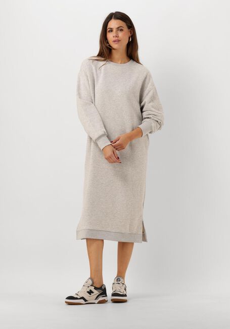 Grijze ALIX THE LABEL Midi jurk LADIES KNITTED MIDI SWEAT DRESS - large