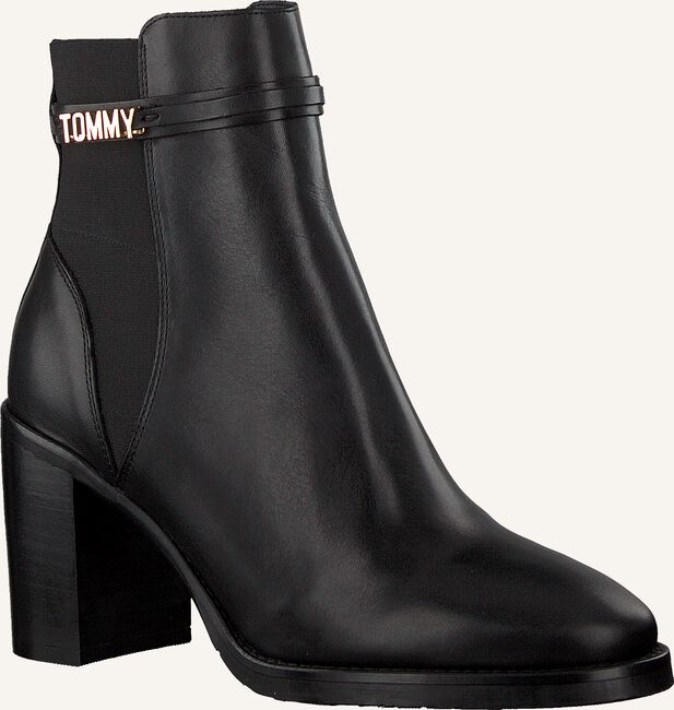 Zwarte TOMMY HILFIGER Enkellaarsjes BLOCK BRANDING HIGH HEEL Zwarte TOMMY HILFIGER Enkellaarsjes BLOCK BRANDING HIGH HEEL - large