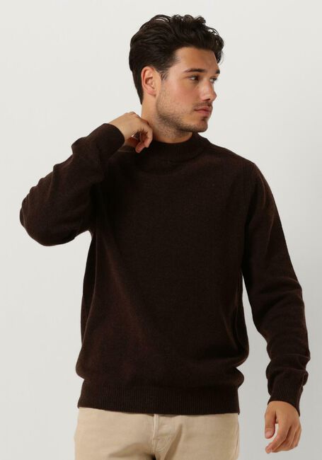 Bruine ANERKJENDT Trui AKRICO LAMBSWOOL KNIT - large