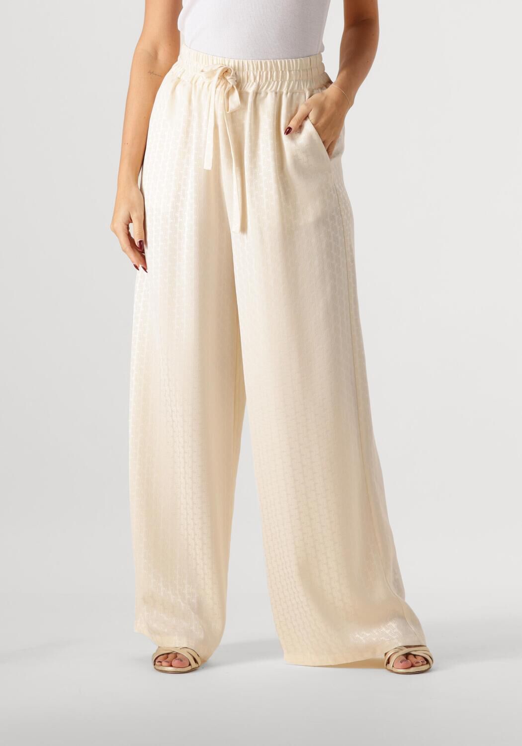 Ibana Wijde Ecru Paline Broek Beige Dames