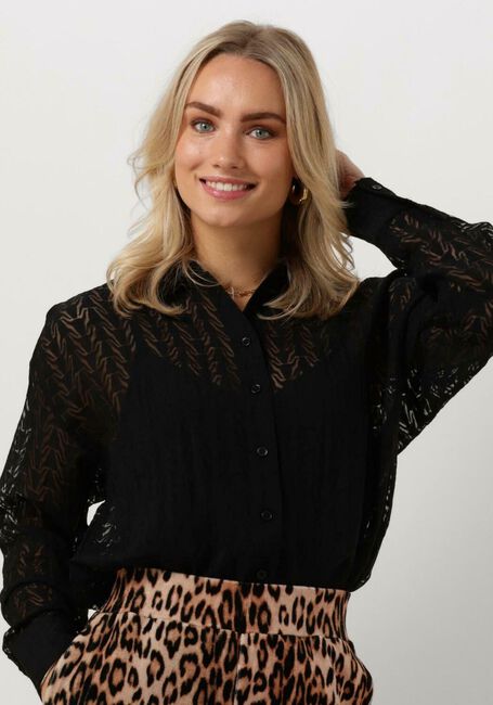 Zwarte ALIX THE LABEL Blouses LADIES WOVEN BULL BURNOUT BLOUSE - large