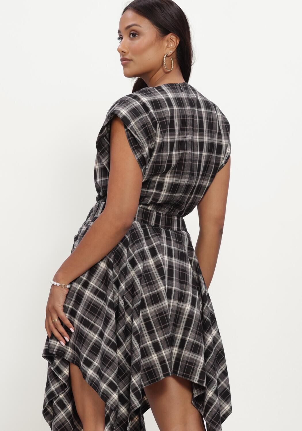Zwarte CO'COUTURE Top DAGNYCC CHECK PLEAT TOP - large