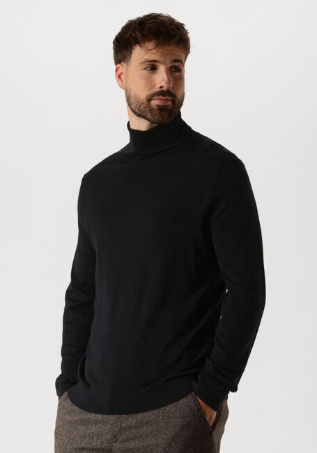 Zwarte SELECTED HOMME Coltrui SLHTRAY LS KNIT MERINO ROLL NECK - large
