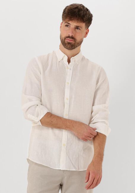 Witte SCOTCH & SODA Casual overhemd LINEN SHIRT LS BUTTON-D - large