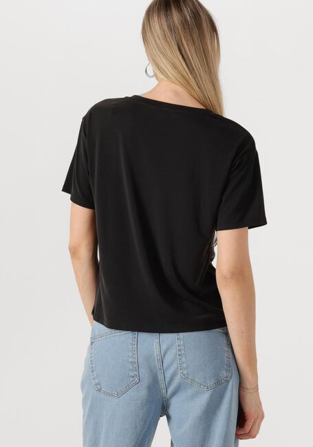 Zwarte OBJECT T-shirt OBJANNIE RE S/S V-NECK TOP - large
