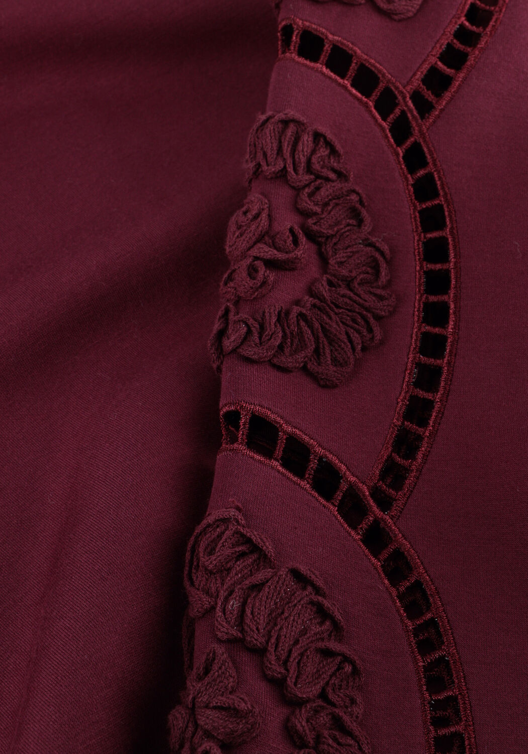 Bordeaux OBJECT Trui OBJDORINA LO L/S SWEAT TOP - large