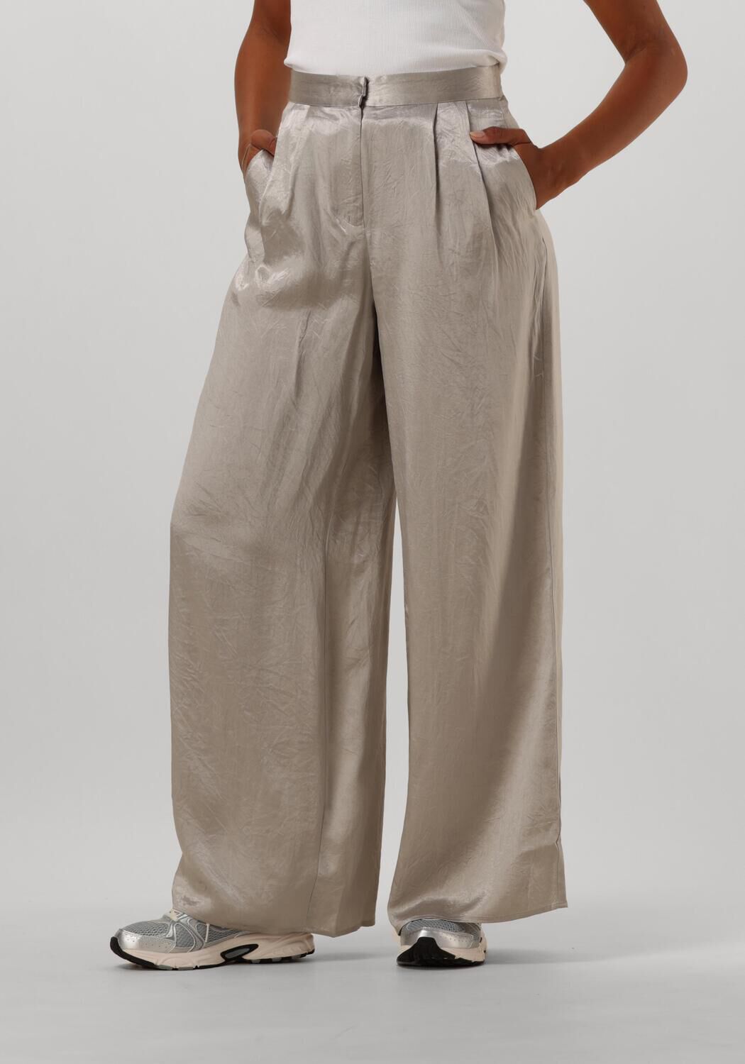 Selected Femme Wide leg stoffen broek in metallic model 'SELENE'