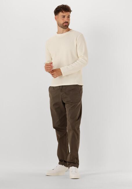 Ecru ANERKJENDT Polo / T-shirt AKKIKKI L/S WAFFLE TEE Ecru ANERKJENDT Polo / T-shirt AKKIKKI L/S WAFFLE TEE - large