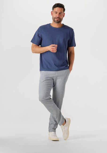 Blauwe SELECTED HOMME T-shirt SLHJOSEPH PIQUE SS O-NECK TEE - large