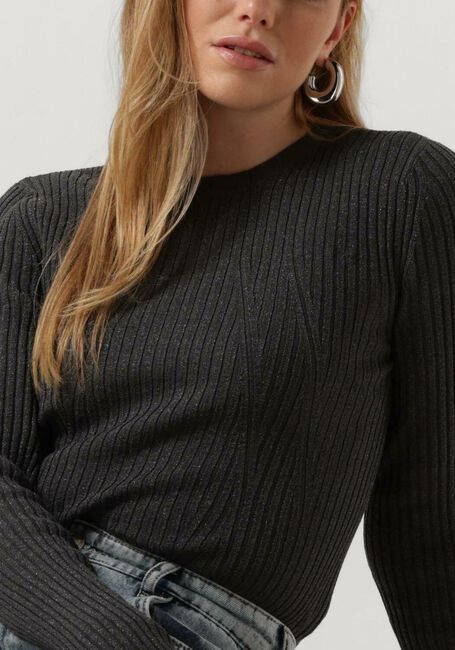 Grijze OBJECT Trui OBJRIKE L/S KNIT PULLOVER - large