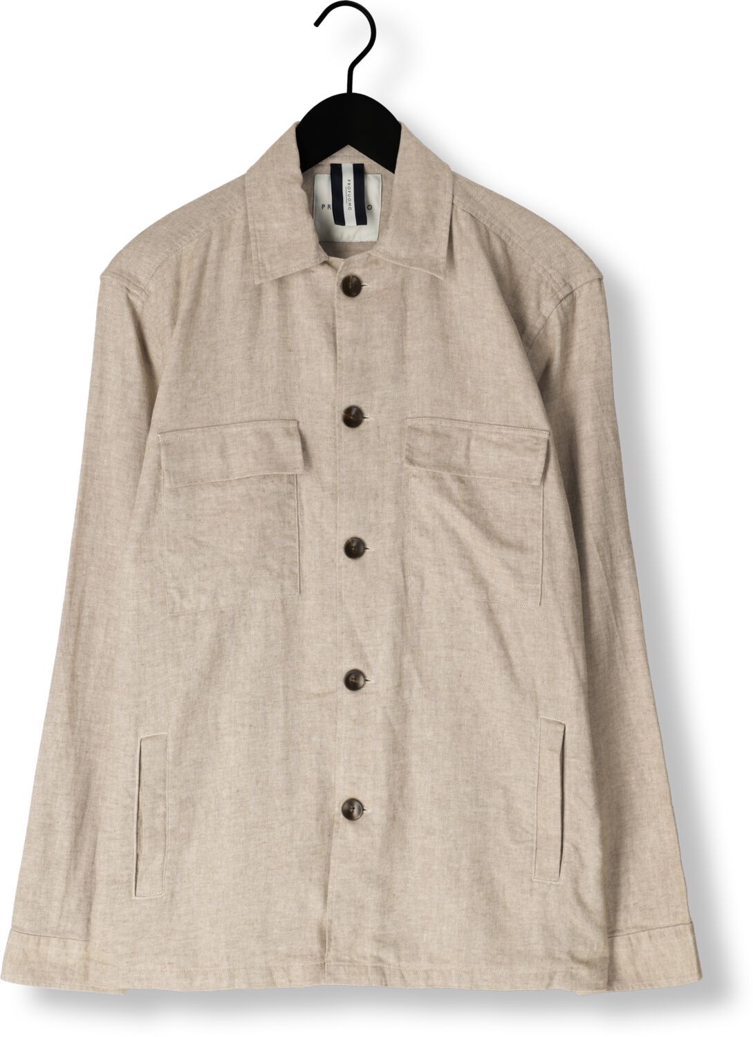 PROFUOMO Heren Overshirts Overshirt Co linen Beige
