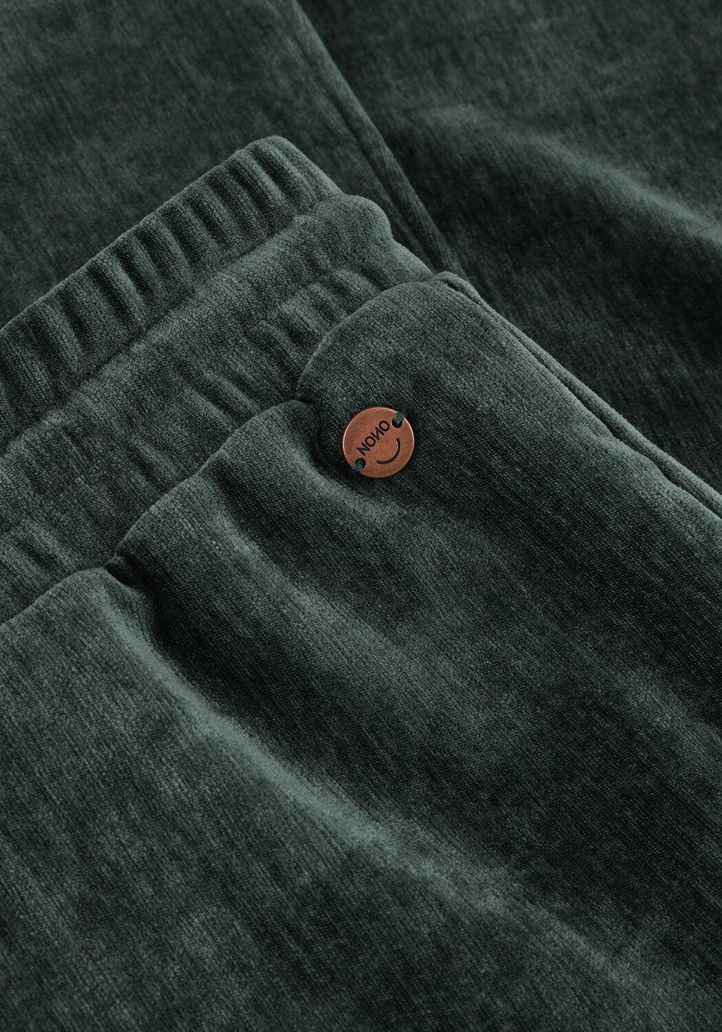 NONO Meisjes Broeken Sady Velvet Flared Pants Donkergroen