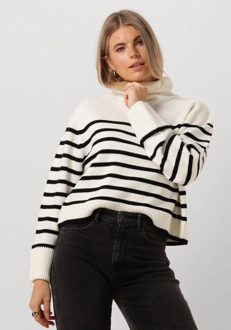 Witte CO'COUTURE Coltrui MERO CROP STRIPE KNIT - large