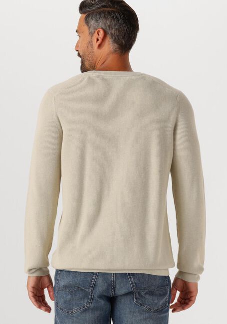 Taupe LYLE & SCOTT Trui ENGINEERED RIB CREW NECK - large