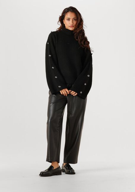 Zwarte WITHBLACK Pantalon WBLJORK VEGAN BARREL LEG PANT - large